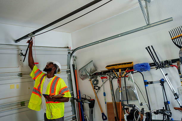 Professional Garage Door Panel Replacement technician working in Canadian, TX